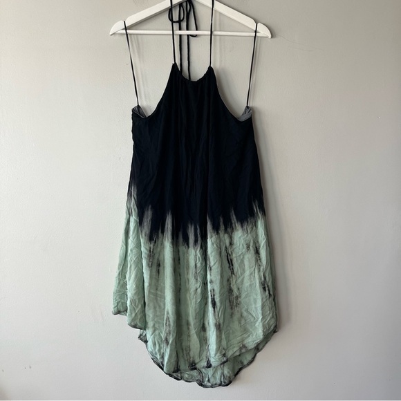Sage Halter Tie Dye Dress Large - Picture 1 of 9